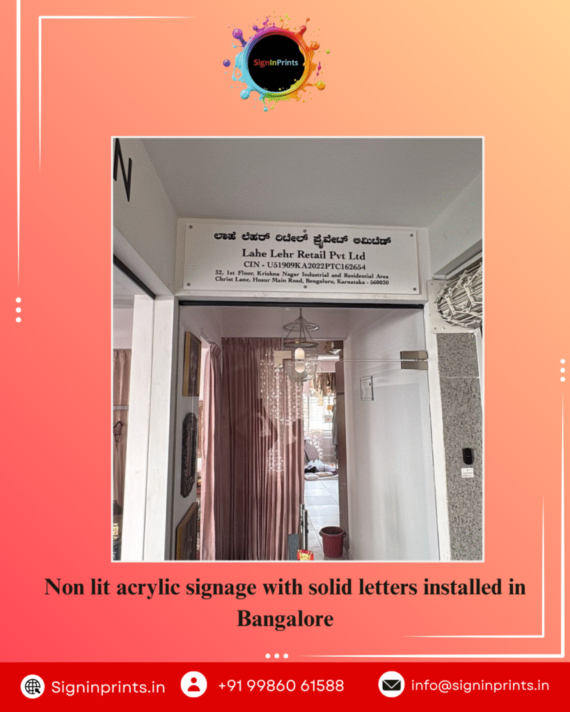 Shop Sign Board Manufacturer in Bangalore